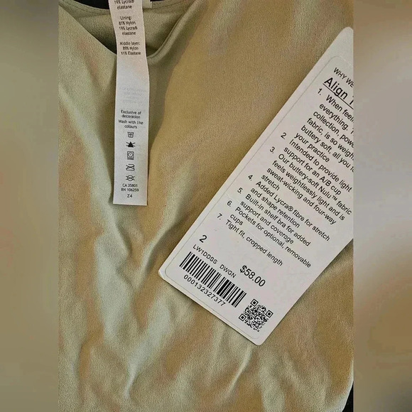 Lululemon Align Tank Top Sage Fern Sz 2 NWT Gym Athletic Sporty - Picture 5 of 6